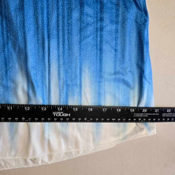 Jiang Wu Blouse Women's XS Black Blue White Fit & Flare 3/4 Sleeves Ruffles NWT - Picture 12 of 16